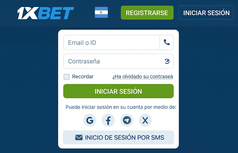 1xbet login en Argentina